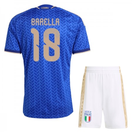 Jalkapallo Peliasut Italia Barella 18 Lasten Koti Pelipaita MM-kisat 2026 Lyhythihainen